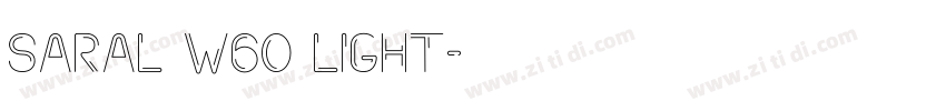 Saral W60 Light字体转换